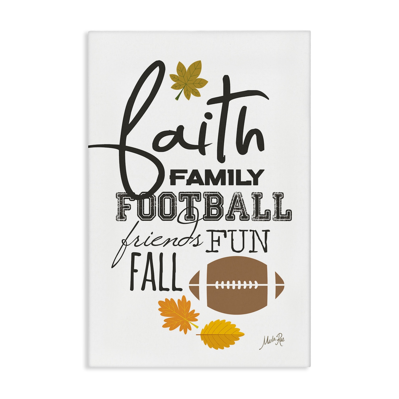 Stupell Industries Faith Family Football Canvas Wall Art